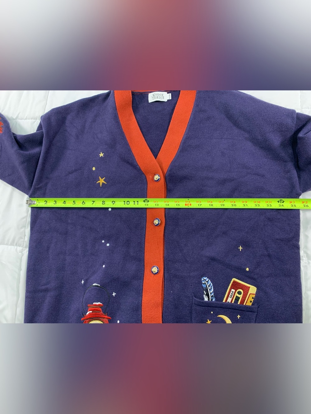 Preloved knock Thrice button up sweater size XL/2XL - Picture 4 of 7